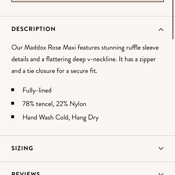 The Post Maddox Rose Maxi, size small, NWT - Picture 4 of 5